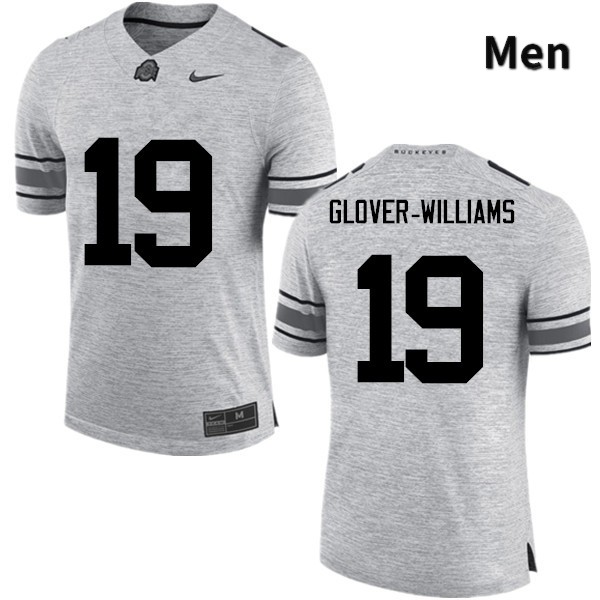 Ohio State Buckeyes Eric Glover-Williams Men's #19 Gray Game Stitched College Football Jersey